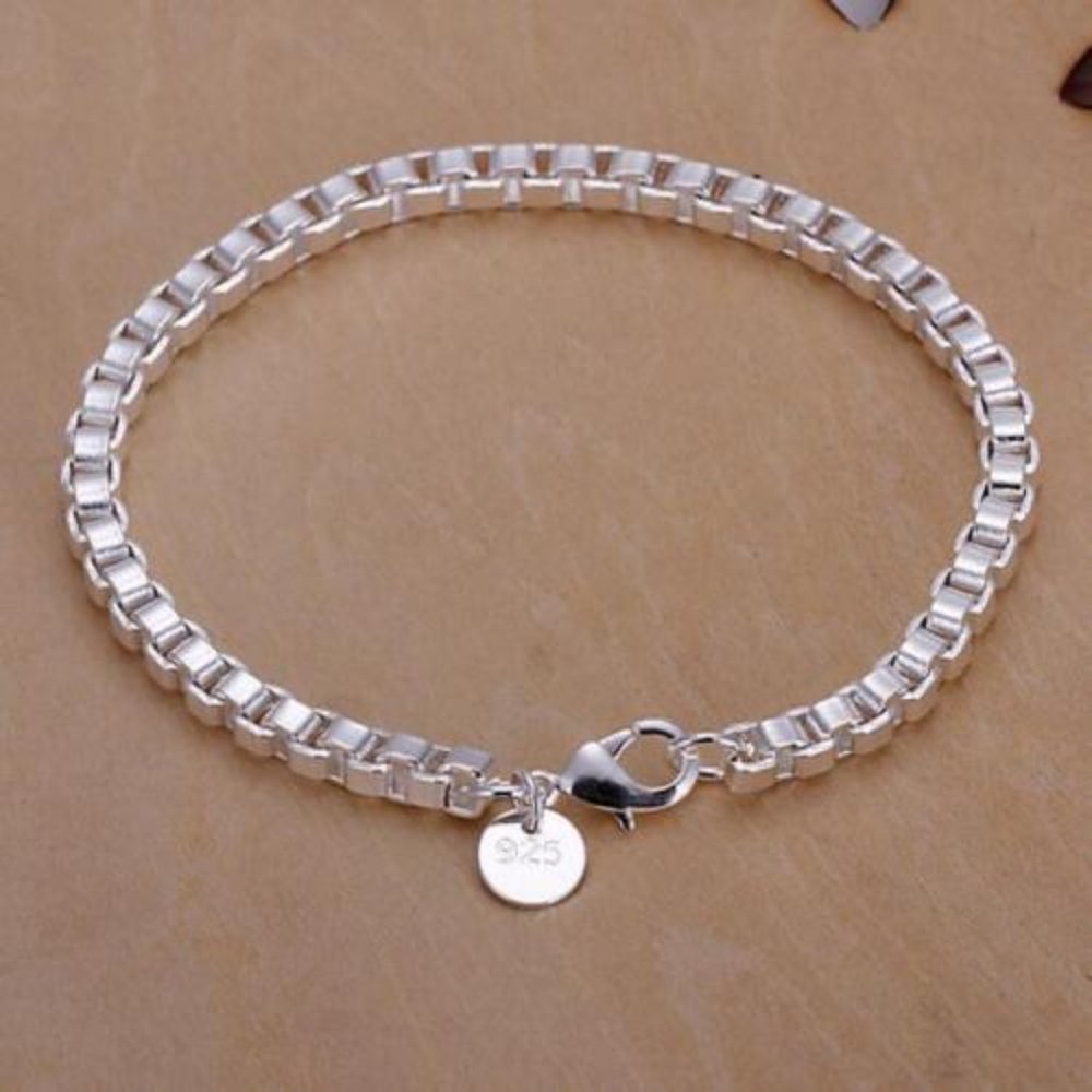 Ladies Silver Chain with 4mm Gold Filled Seamless Beads